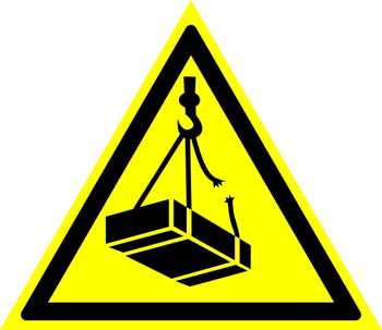 W06 опасно! возможно падение груза (пленка, 700х700 мм) - Знаки безопасности - Знаки и таблички для строительных площадок - Магазин охраны труда Протекторшоп