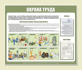 С01 Стенд Охрана труда ( 1200х1000 мм, пластик ПВХ 3 мм, Прямая печать на пластик) - Стенды - Стенды по охране труда - Магазин охраны труда Протекторшоп